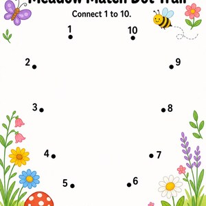 Match Meadow Pages | Matching Worksheets | Printable PDF | Digital Download image 5