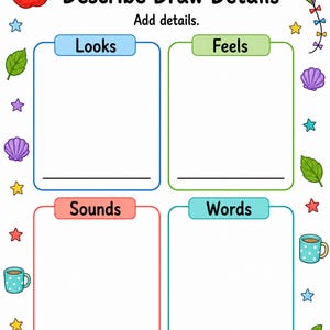 Describe And Draw Pages | Descriptive Writing Worksheets | Printable PDF | Digital Download image 4