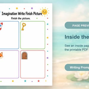 Imagination Writing Mats | Writing Prompts for Kids | Printable PDF | Digital Download image 10