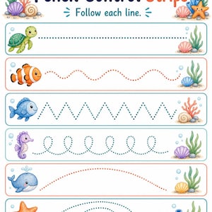 Starfish Fine Motor Lines | Fine Motor Skills Worksheets | Printable PDF | Digital Download image 4