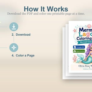 Mermaid Lagoon Coloring Pages | Mermaid Coloring Pages | Printable PDF | Digital Download image 8