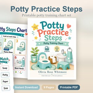 Potty Practice Steps | Potty Training Chart | Printable PDF | Digital Download image 2