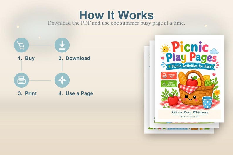 Afspeelpagina's picknick | Picknickactiviteiten voor kinderen | Afdrukbare pdf | Digitale download afbeelding 8