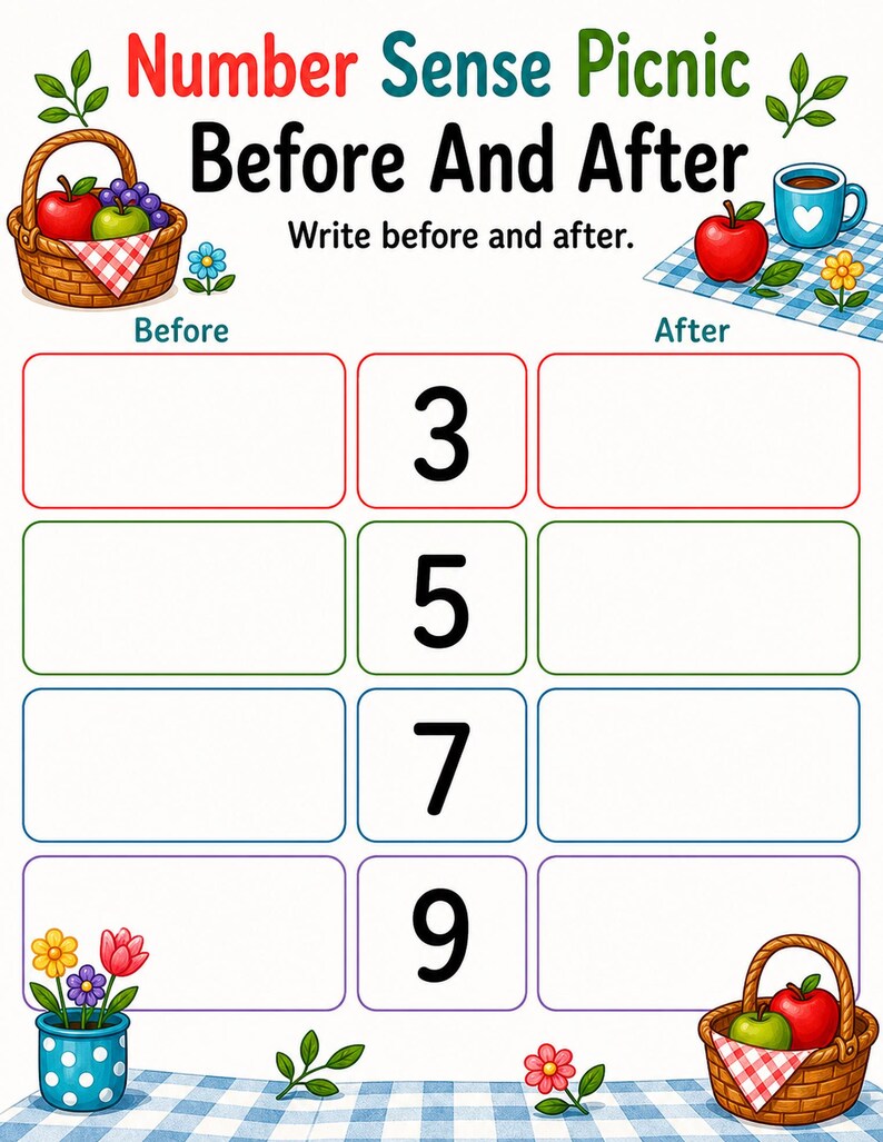 Number Sense Picnic | Number Sense Worksheets | Printable PDF | Digital Download image 5