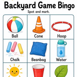 Yard Game Trail Pages | Backyard Game Activity Pages | Printable PDF | Digital Download image 3