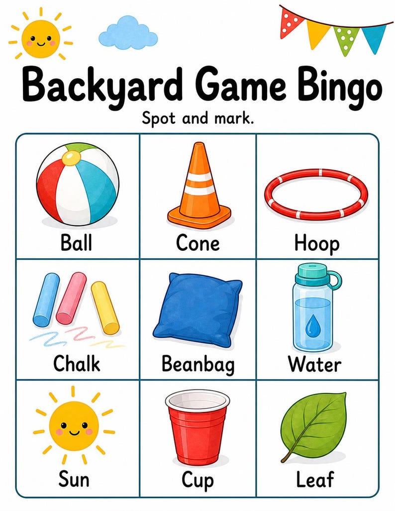 Yard Game Trail Pages | Backyard Game Activity Pages | Printable PDF | Digital Download image 3