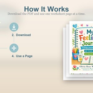 Tagebuch über Gefühle | Gefühle Journal für Kinder | Druckbare PDF | Digitaler Download Bild 8