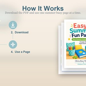 Gemakkelijke zomerpretpagina's | Gemakkelijke zomeractiviteiten voor kinderen | Afdrukbare pdf | Digitale download afbeelding 8