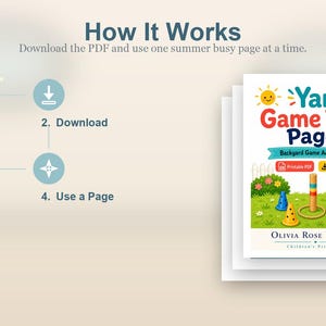 Yard Game Trail Pages | Backyard Game Activity Pages | Printable PDF | Digital Download image 8