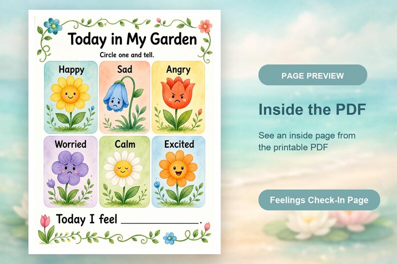 Giardino del Controllo delle Emozioni / Controllo delle Emozioni / PDF stampabile / Download digitale immagine 10