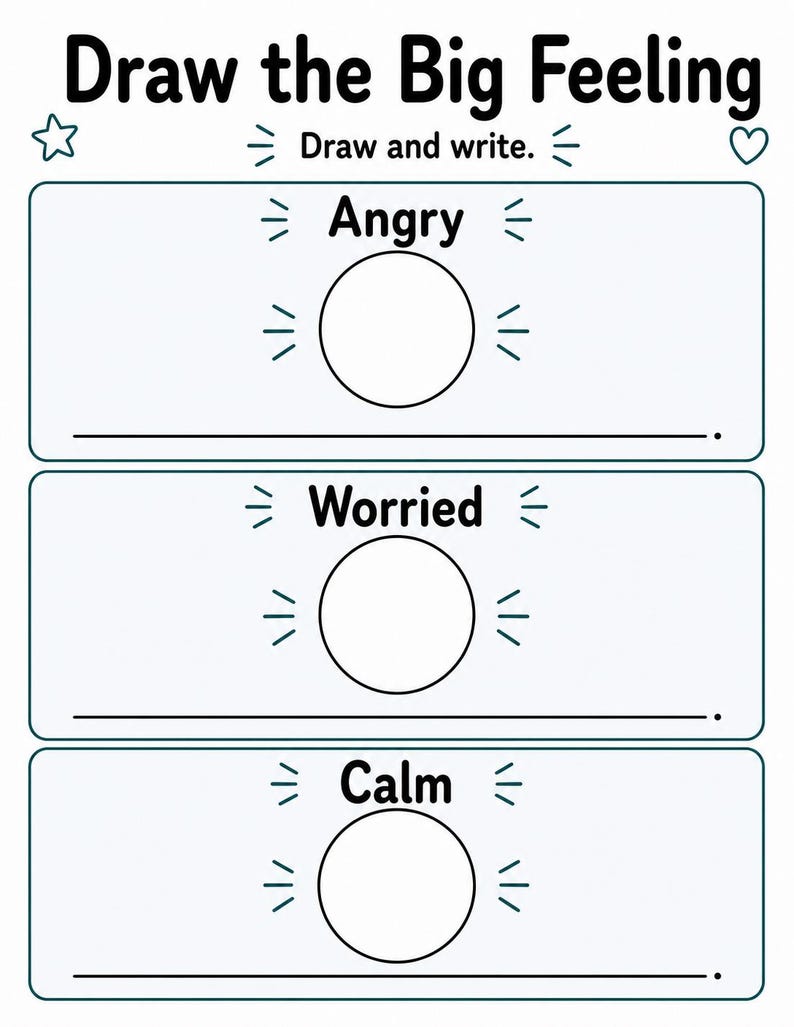 Guia para Lidar com Emoções Intensas | Folhas de Atividades sobre Emoções Intensas | PDF para Imprimir | Download Digital imagem 5