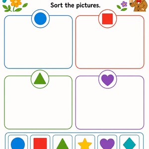 Formdetektiv Puzzles | Form Puzzle Arbeitsblätter | Druckbare PDF | Digitaler Download Bild 3