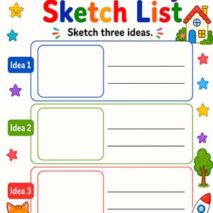 Doodle Story Starters | Drawing Prompts for Kids | Printable PDF | Digital Download image 6