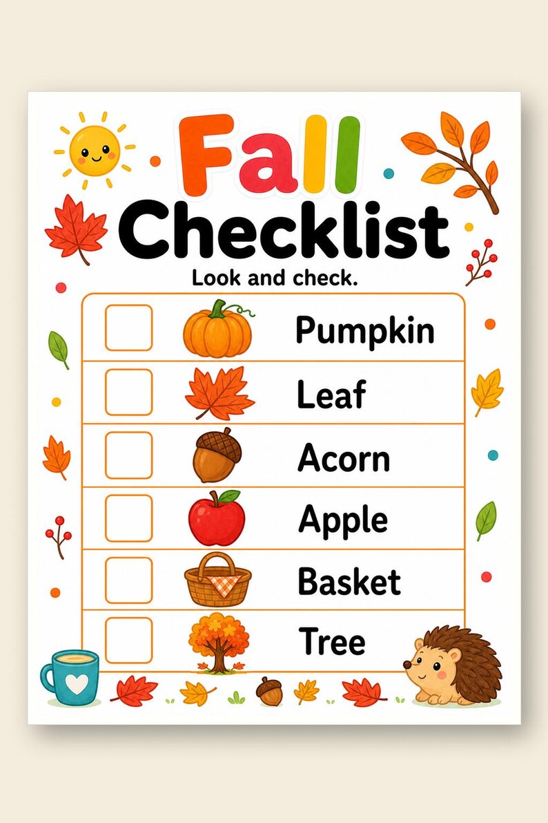 Autumn Leaf Activity Pages | Fall Activity Sheets | Printable PDF | Digital Download image 9