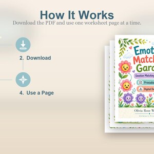 Bijpassende tuin | Werkblad emotie matchen | Afdrukbare pdf | Digitale download afbeelding 8