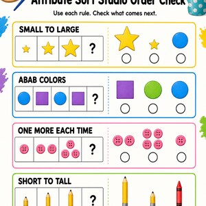 Attribute Sort Studio | Attribute Sorting Worksheets | Printable PDF | Digital Download image 6