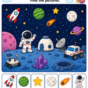Space Logic Puzzles | Space Activity Sheets | Printable PDF | Digital Download image 4