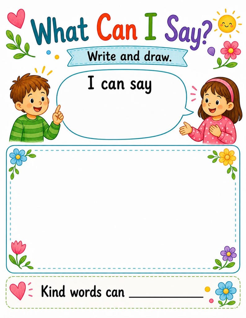 Visages empathiques | Feuilles de travail sur l'empathie pour les enfants | PDF imprimable | Téléchargement numérique image 7