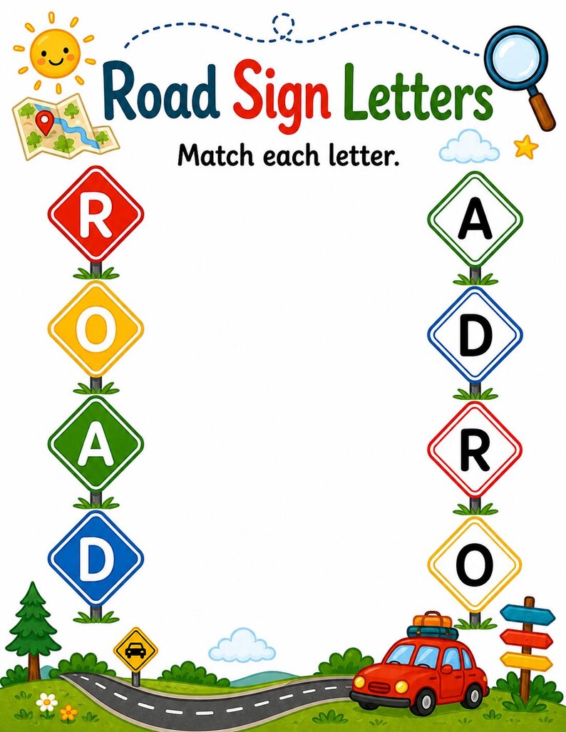 Safari con le targhe / Gioco con le targhe / PDF stampabile / Download digitale immagine 6