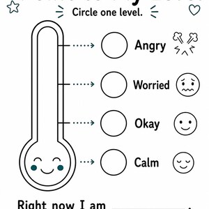 My Feeling Thermometer | Feelings Thermometer | Printable PDF | Digital Download image 4