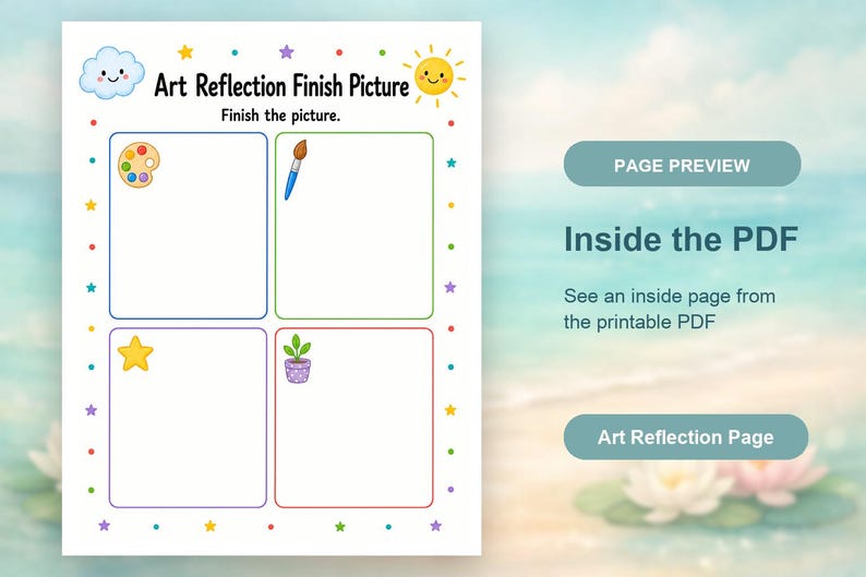 Art Reflection Pages | Art Journal Prompts | Printable PDF | Digital Download image 10
