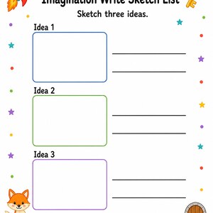 Imagination Writing Mats | Writing Prompts for Kids | Printable PDF | Digital Download image 6