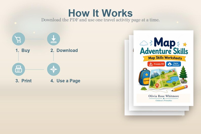 Map Adventure Skills | Map Skills Worksheets | Printable PDF | Digital Download image 8