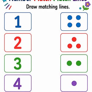Number Quantity Mats | Number Matching Worksheets | Printable PDF | Digital Download image 4
