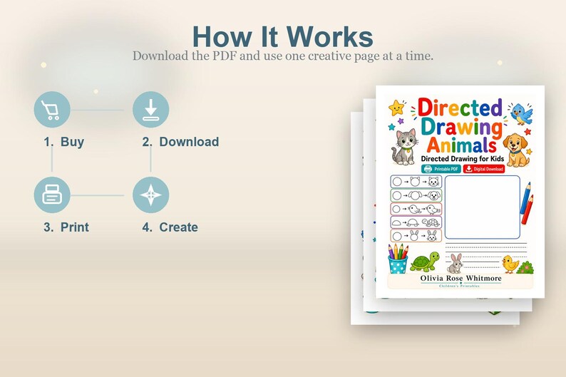 Directed Drawing Animals | Directed Drawing for Kids | Printable PDF | Digital Download image 8