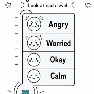 My Feeling Thermometer | Feelings Thermometer | Printable PDF | Digital Download image 3