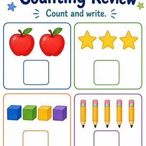 Pack de révision pour la maternelle | Feuilles de travail pour la maternelle | PDF imprimable | Téléchargement numérique image 5