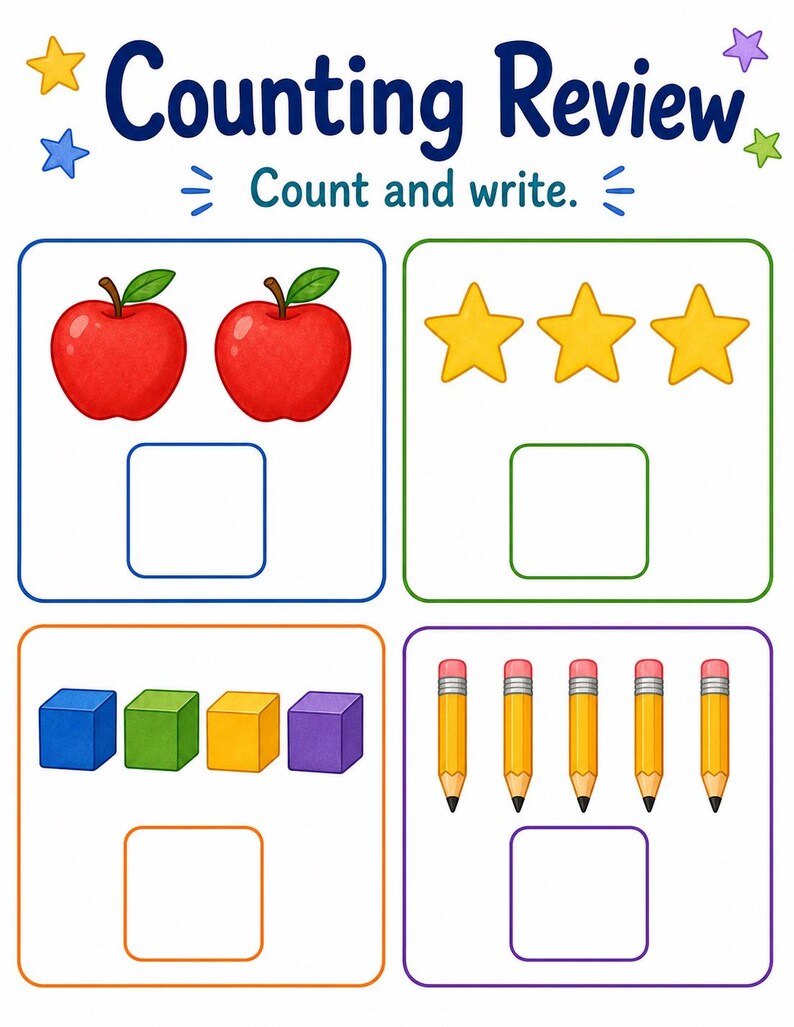Pack de révision pour la maternelle | Feuilles de travail pour la maternelle | PDF imprimable | Téléchargement numérique image 5
