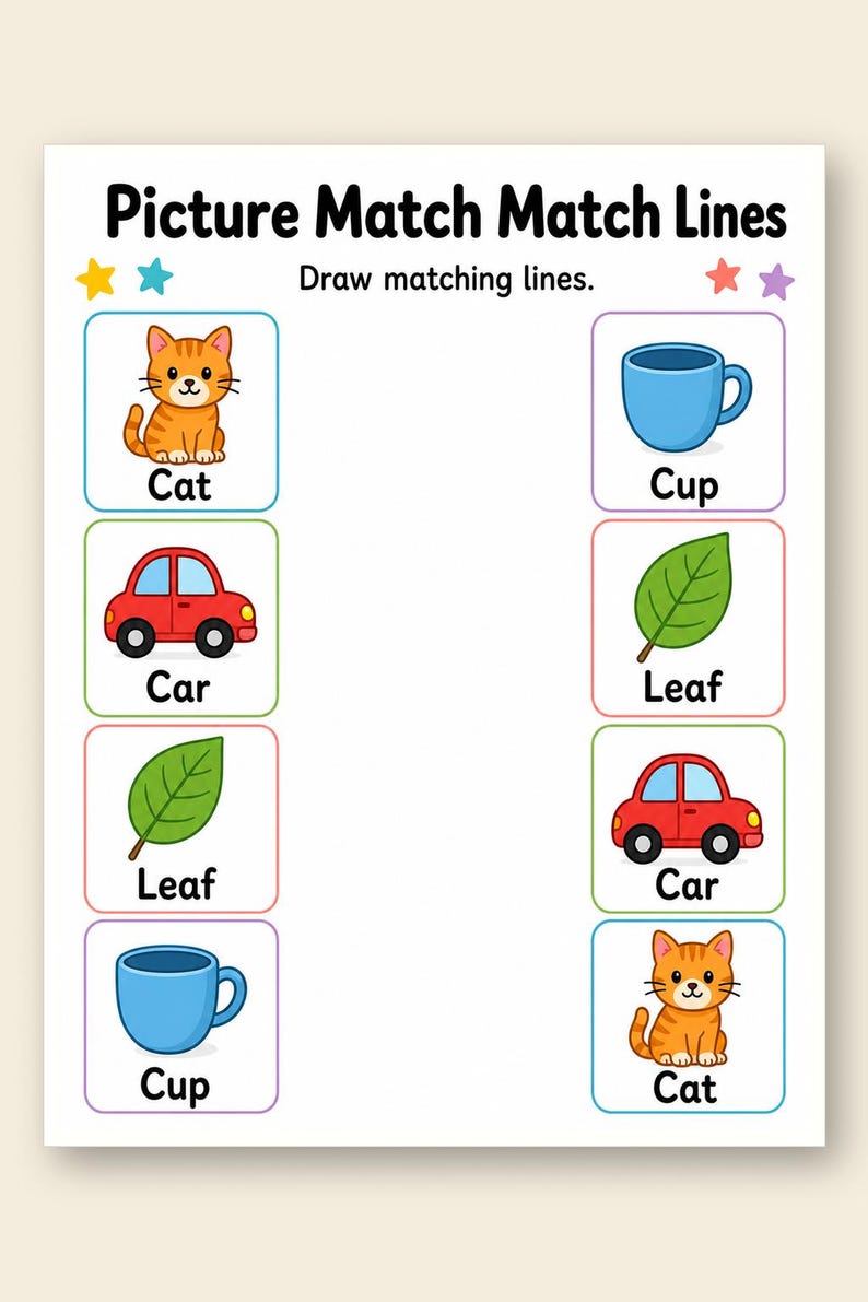 Passende Lernmatten | Passende Aktivitäten für Kinder im Vorschulalter | Druckbare PDF | Digitaler Download Bild 9