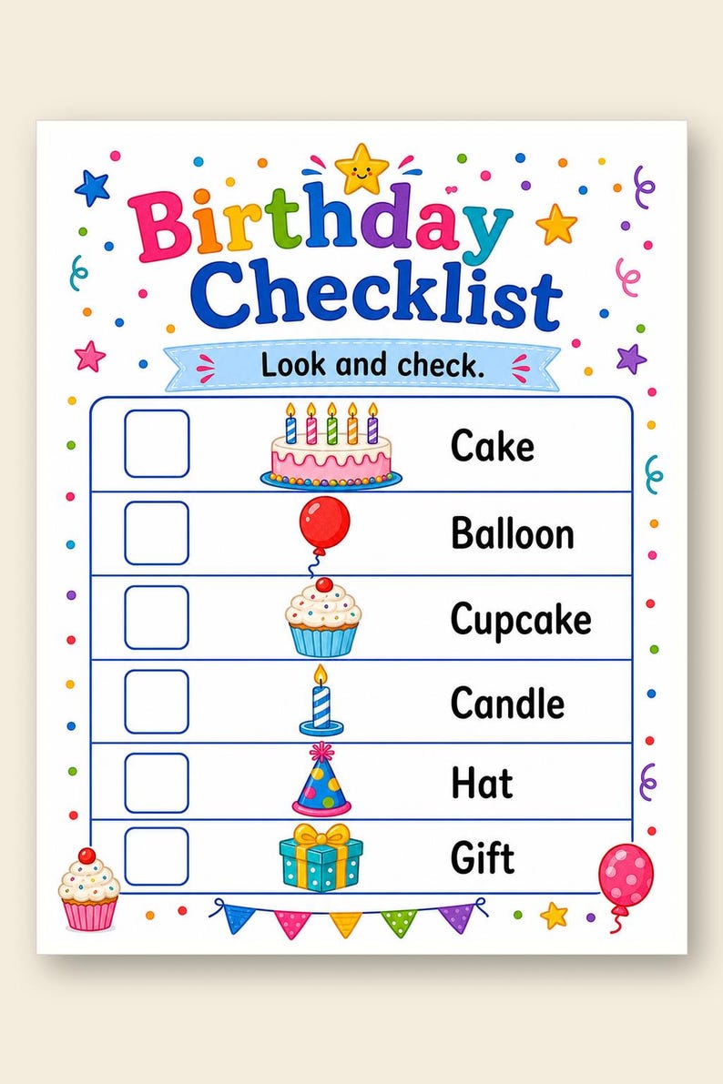 Geburtstagsparty-Tätigkeitsseiten | Geburtstag Aktivität Blätter | Druckbare PDF | Digitaler Download Bild 9