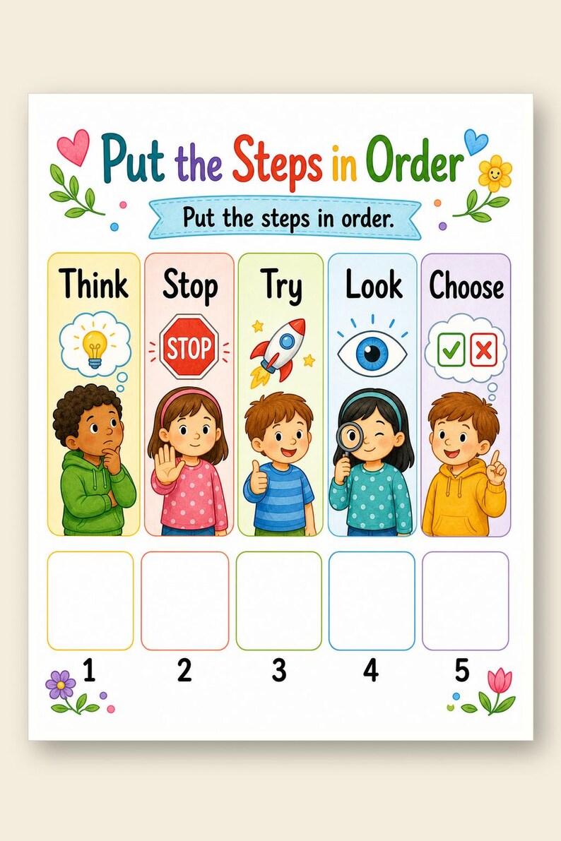 Problem Solving Steps | Problem Solving Worksheets for Kids | Printable PDF | Digital Download image 9