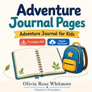Adventure Journal Pages | Adventure Journal for Kids | Printable PDF | Digital Download image 1