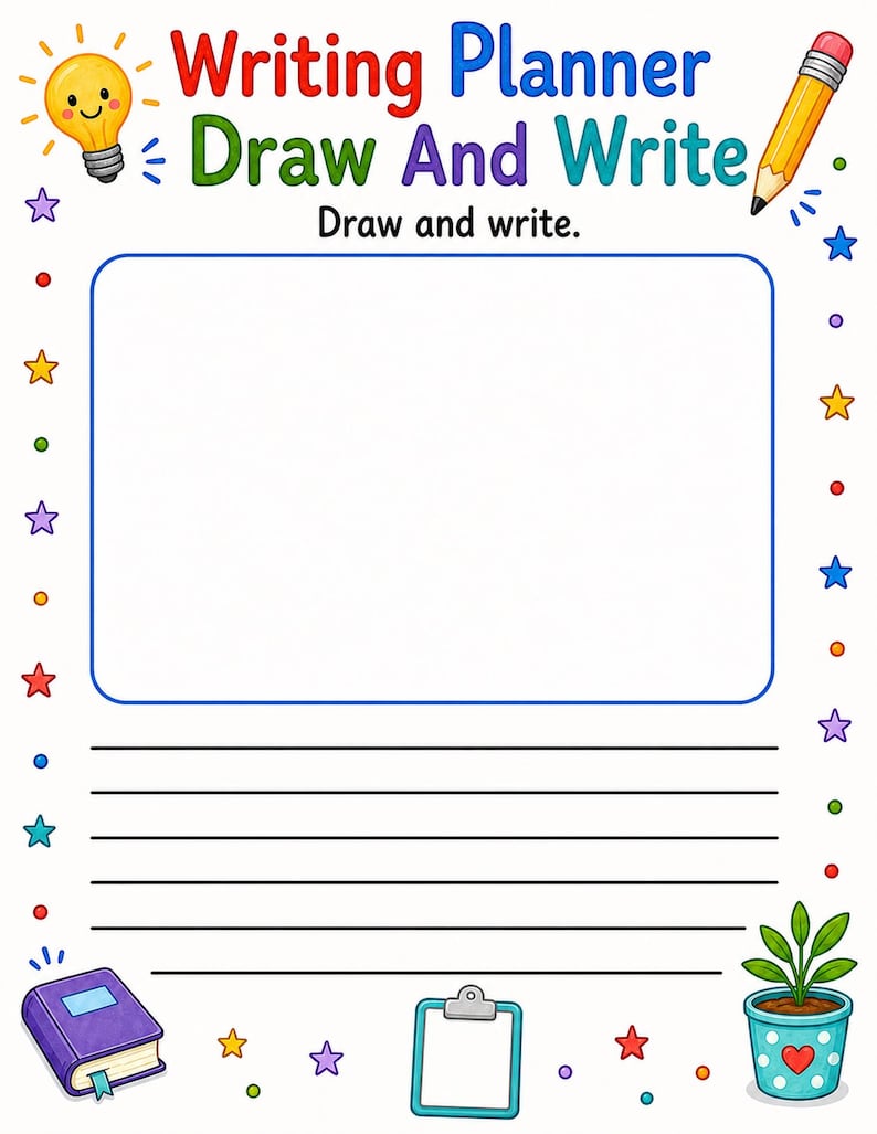 Creative Writing Planner | Writing Graphic Organizer | Printable PDF | Digital Download image 5