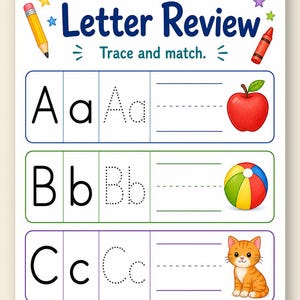 Pack de révision pour la maternelle | Feuilles de travail pour la maternelle | PDF imprimable | Téléchargement numérique image 9