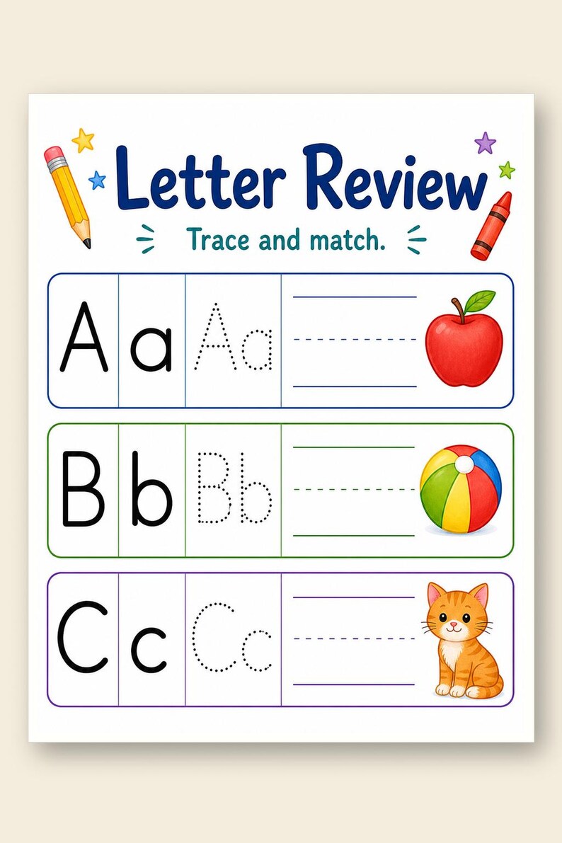 Pack de révision pour la maternelle | Feuilles de travail pour la maternelle | PDF imprimable | Téléchargement numérique image 9