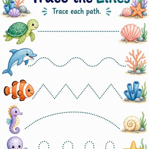Compétences sous-marines | Sous la mer Feuilles de travail | PDF imprimable | Téléchargement numérique image 5