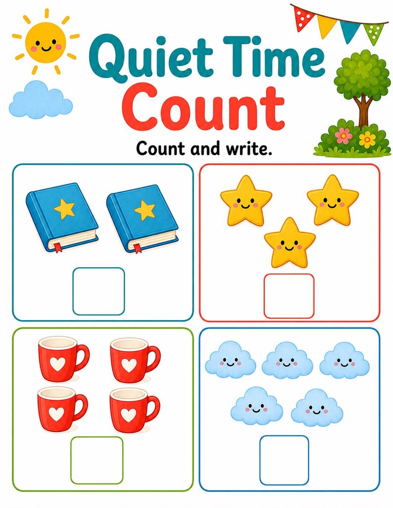 Cosy Quiet Time-pagina's | Zomerpagina's stille tijd | Afdrukbare pdf | Digitale download afbeelding 5