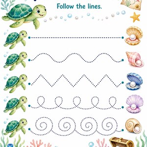 Turtle Treasure Tasks | Kids Activity Sheets | Printable PDF | Digital Download image 7