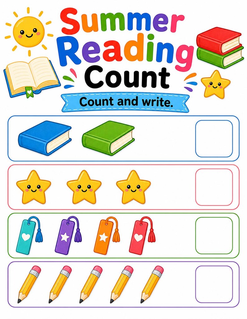 Pages du défi de lecture d'été | Journal de lecture d'été pour enfants | PDF imprimable | Téléchargement numérique image 5