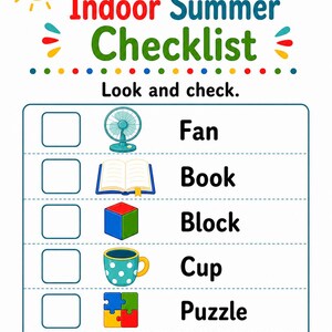 Indoor Sommer Spiel Seiten | Indoor-Sommeraktivitäten für Kinder | Druckbare PDF | Digitaler Download Bild 4
