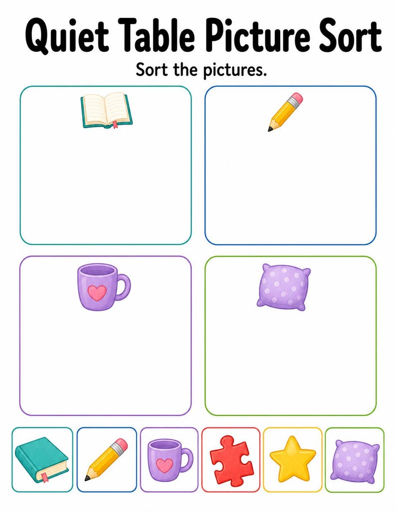 Quiet Table Puzzles | Druckbare besetzten Seiten | Druckbare PDF | Digitaler Download Bild 3