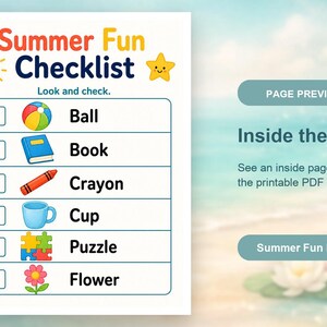 Summer Fun Homepages | Sommerspass Seiten für Kinder | Druckbare PDF | Digitaler Download Bild 10