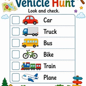 Scavenger Hunt Road-pagina's | Roadtrip-speurtocht | Afdrukbare pdf | Digitale download afbeelding 3