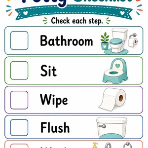 Potty Practice Steps | Potty Training Chart | Printable PDF | Digital Download image 6