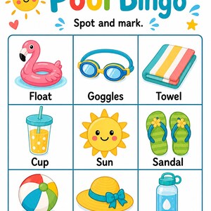 Pool Day Play Pages | Pool Activities for Kids | Printable PDF | Digital Download image 3