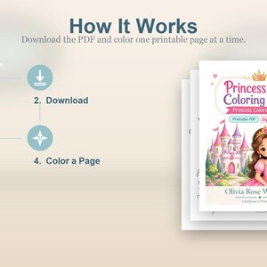 Dibujos para colorear de castillos de princesas / Dibujos para colorear de princesas / PDF imprimible / Descarga digital imagen 8